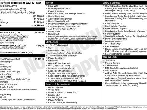 Used 2024 Chevrolet TrailBlazer ACTIV w/ Convenience Package FWD image 32