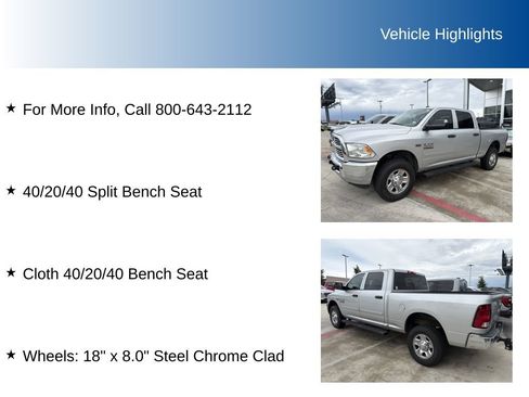 Used 2017 RAM 2500 Tradesman w/ Chrome Appearance Group AWD/4WD image 7
