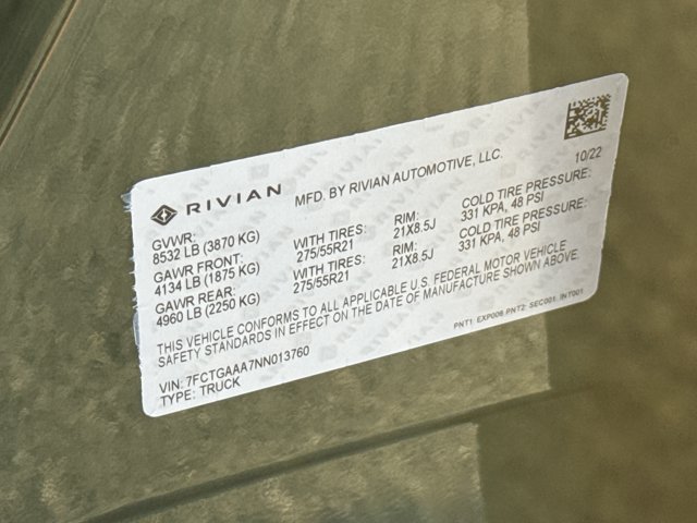Used 2022 Rivian R1T Adventure AWD/4WD image 33