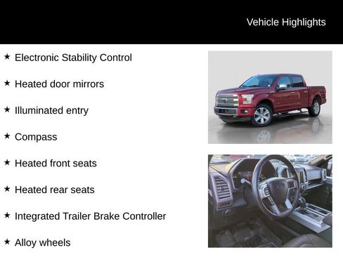 Used 2015 Ford F150 Platinum w/ Equipment Group 701A Luxury image 21