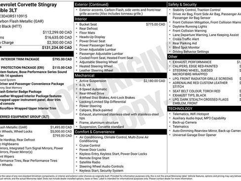 Used 2024 Chevrolet Corvette Stingray Premium Conv w/ Stealth Interior Trim Package RWD image 34