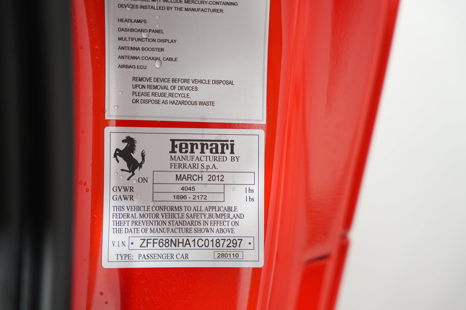 Certified 2012 Ferrari 458 Spider RWD image 51