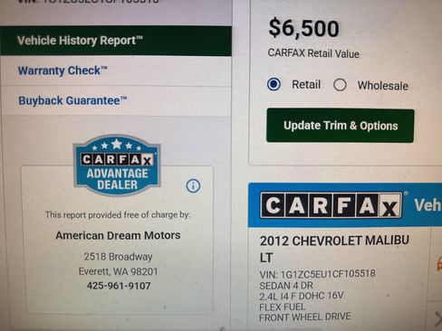 Used 2012 Chevrolet Malibu LT image 6