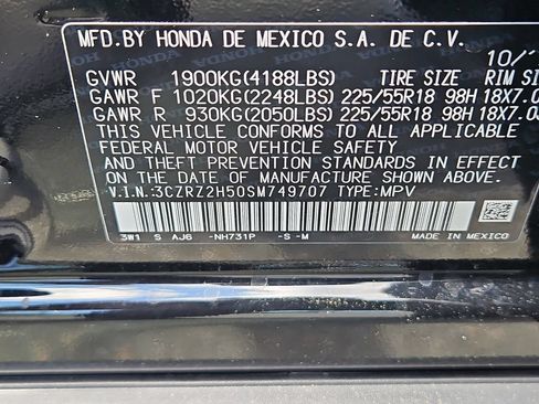 Certified 2025 Honda HR-V Sport image 14