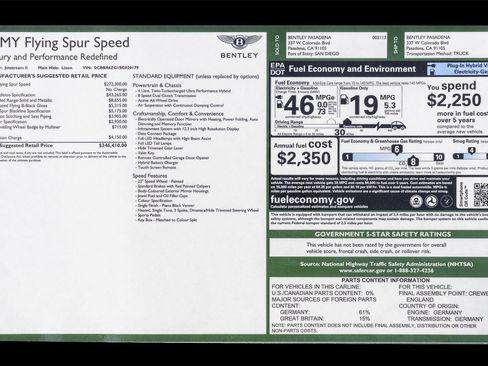 New 2025 Bentley Flying Spur Plug-In Hybrid image 30