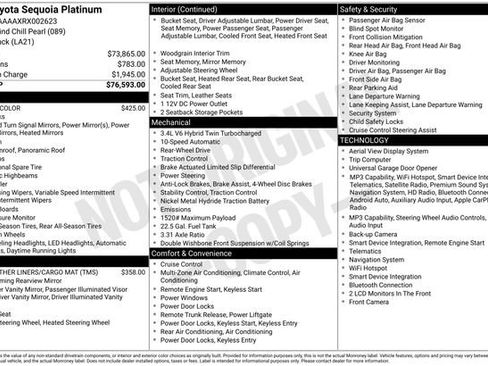 Used 2024 Toyota Sequoia Platinum RWD image 8