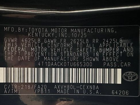 Used 2026 Toyota Camry LE FWD image 11