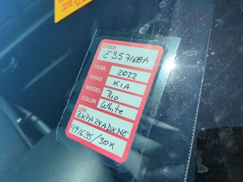 Certified 2022 Kia Rio LX FWD image 19