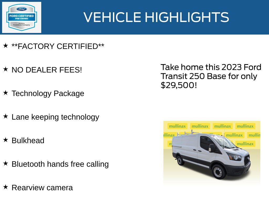 Used 2023 Ford Transit 250 Low Roof RWD image 12