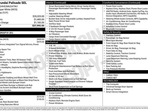 Used 2021 Hyundai Palisade SEL FWD image 3