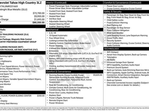 Used 2021 Chevrolet Tahoe High Country AWD/4WD image 45