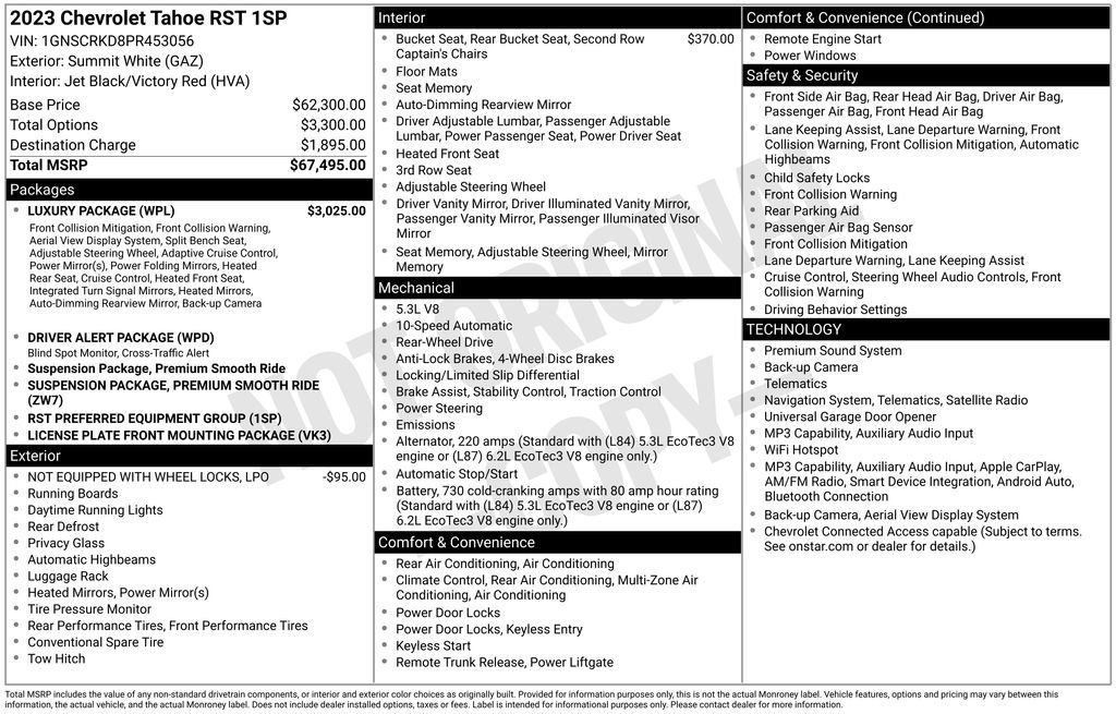 Used 2023 Chevrolet Tahoe RST w/ Luxury Package RWD image 23