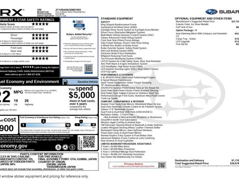 Used 2025 Subaru WRX Premium AWD/4WD image 2