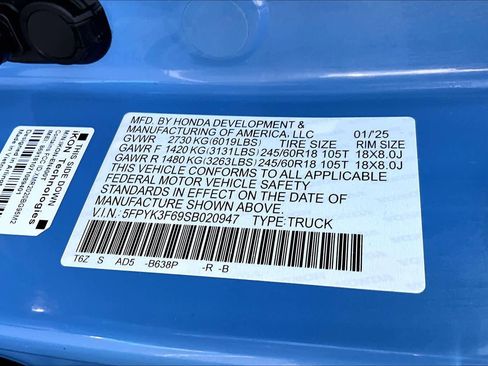 Certified 2025 Honda Ridgeline TrailSport image 36