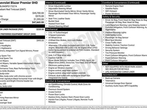 Used 2023 Chevrolet Blazer Premier w/ LPO, Floor Liner Package AWD/4WD image 5