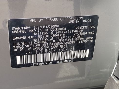 New 2026 Subaru Outback Premium image 15