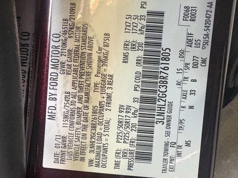 Used 2011 Lincoln MKZ w/ 102A Rapid Spec Order Code image 22