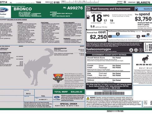 Certified 2021 Ford Bronco Black Diamond image 9