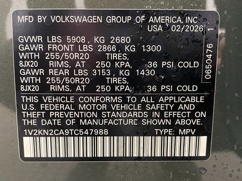 New 2026 Volkswagen Atlas SE image 34