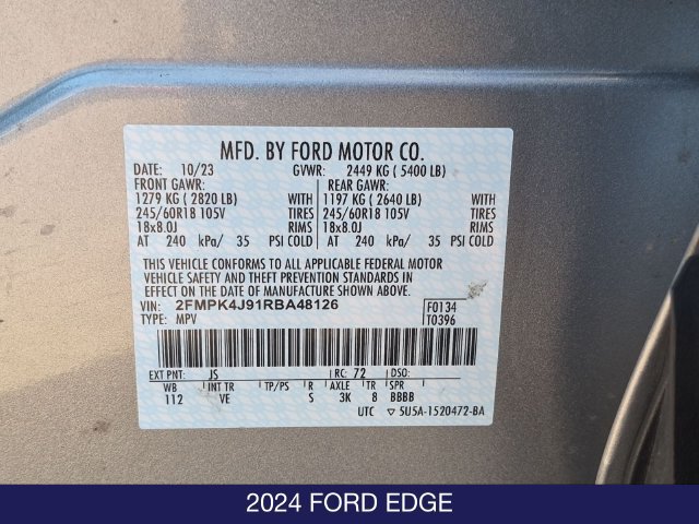 Used 2024 Ford Edge SEL AWD/4WD image 25