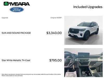 New 2026 Ford Explorer ST w/ Sun And Sound Package