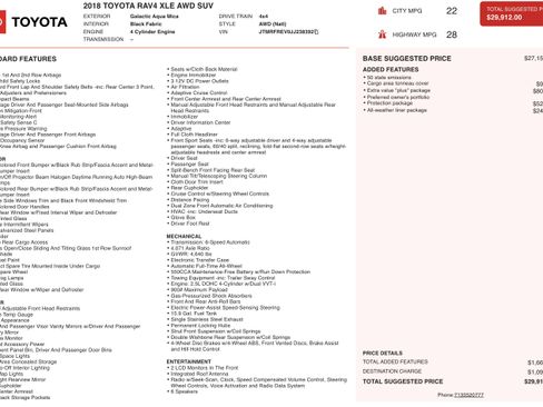 Used 2018 Toyota RAV4 XLE w/ Plus Extra Value Package image 2