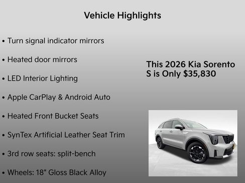 New 2026 Kia Sorento S image 10