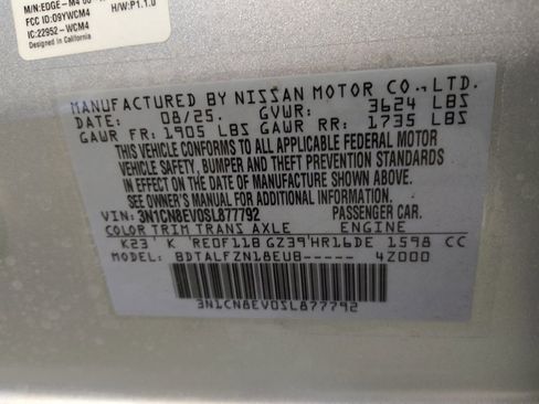 Used 2025 Nissan Versa SV w/ Trunk Package FWD image 33