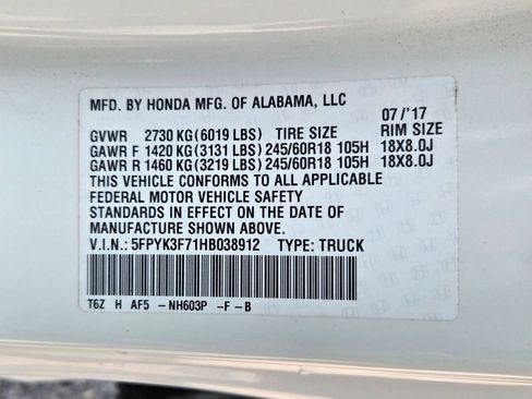 Used 2017 Honda Ridgeline RTL-E image 31