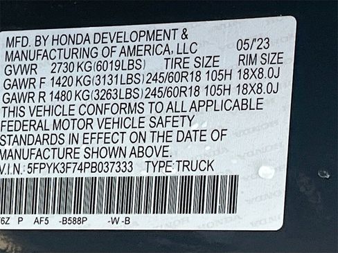 Used 2023 Honda Ridgeline RTL-E image 30