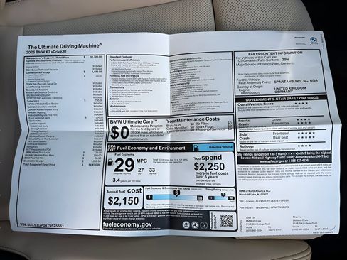 New 2026 BMW X3 xDrive30i w/ Convenience Package AWD/4WD image 25