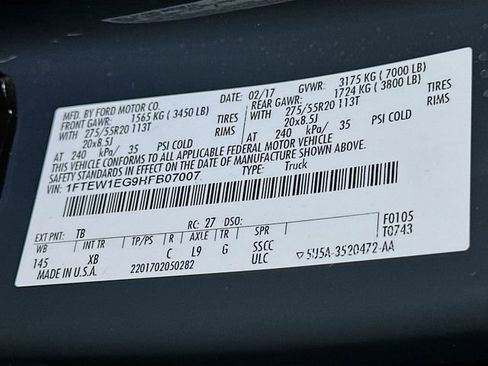 Used 2017 Ford F150 XLT w/ Equipment Group 302A Luxury image 24