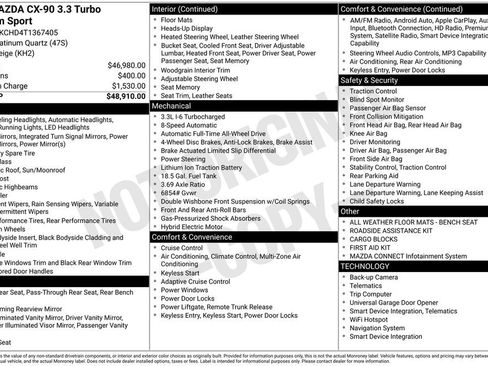 New 2026 MAZDA CX-90 3.3 Turbo w/ Premium Sport Pkg image 23