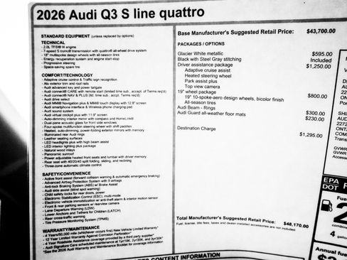 New 2026 Audi Q3 quattro 2.0T image 35