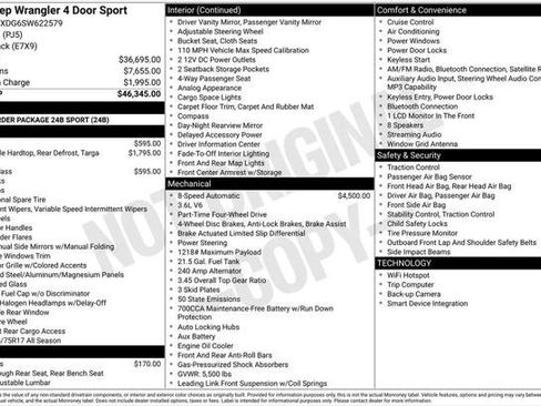 Certified 2025 Jeep Wrangler Unlimited Sport AWD/4WD image 10