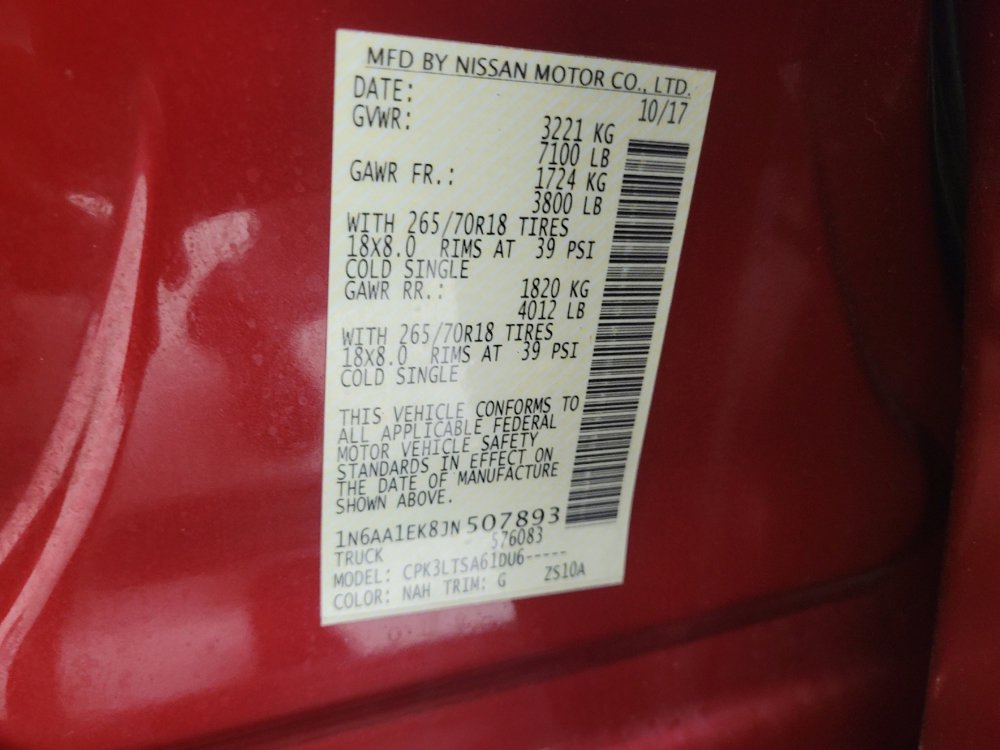 Used 2018 Nissan Titan SV RWD image 33