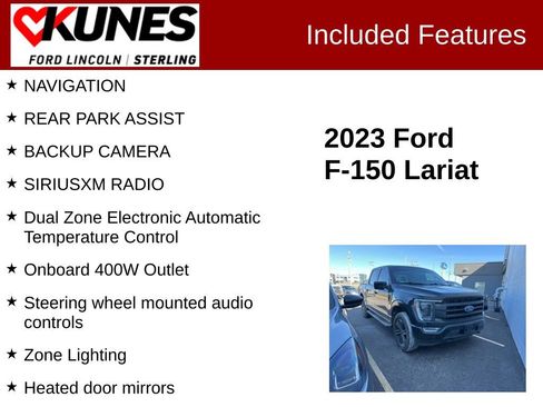 Used 2023 Ford F150 Lariat w/ Equipment Group 502A High image 2