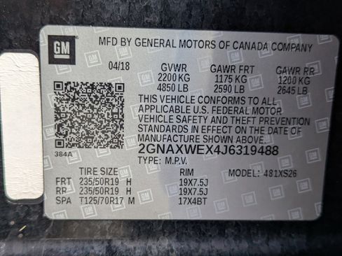Used 2018 Chevrolet Equinox Premier w/ Infotainment II Package AWD/4WD image 51