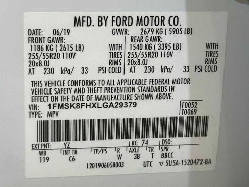 Used 2020 Ford Explorer Limited w/ Class III Trailer Tow Package AWD/4WD image 33
