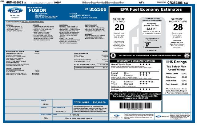 Used 2012 Ford Fusion SEL FWD image 12