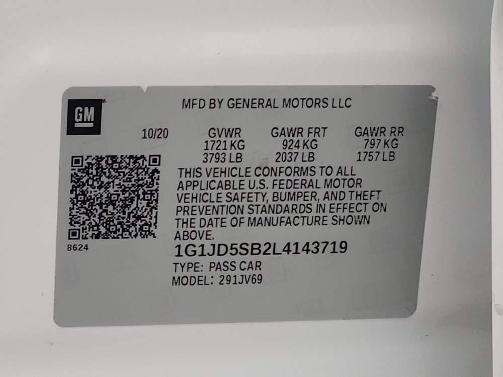 Used 2020 Chevrolet Sonic LT w/ Convenience Package FWD image 33