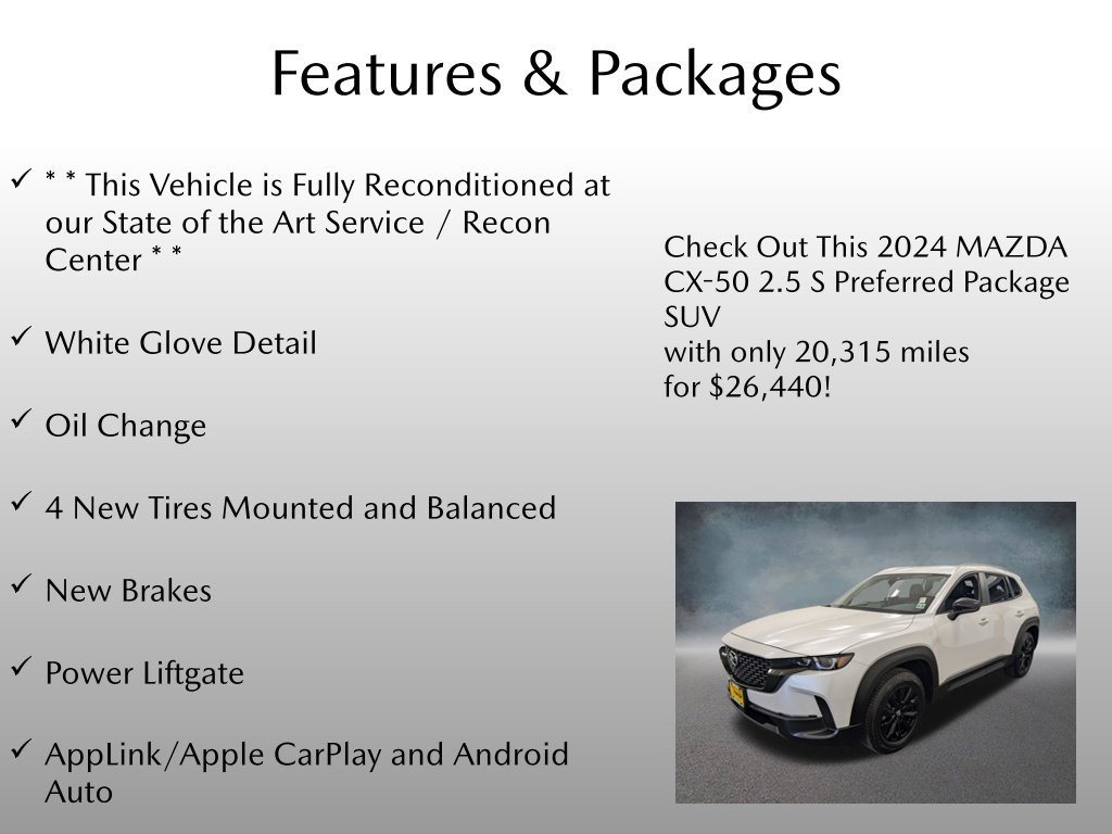 Certified 2024 MAZDA CX-50 AWD 2.5 S w/ Preferred Package image 4