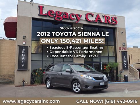 Used 2012 Toyota Sienna LE w/ Preferred Pkg FWD image 2