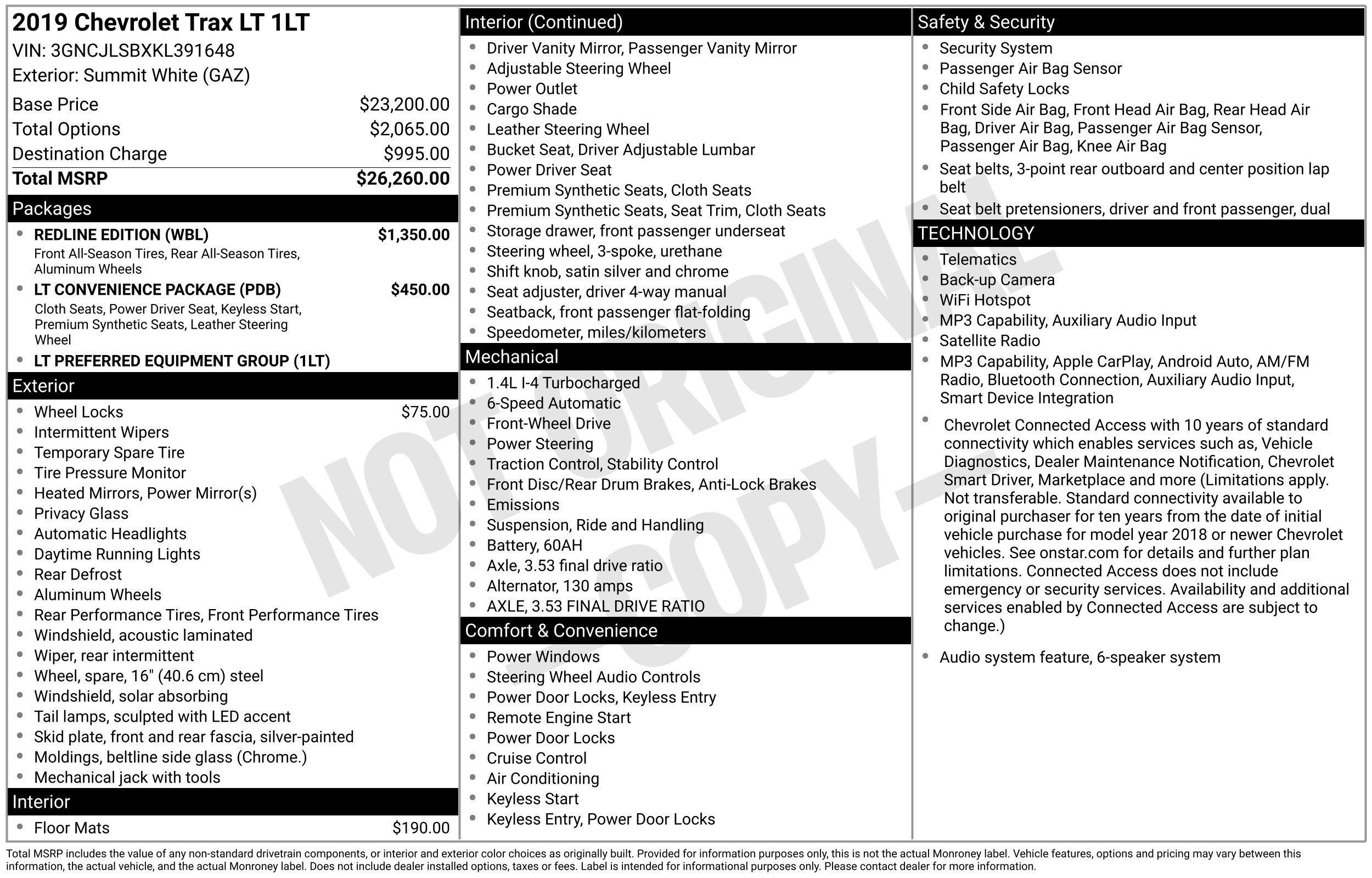 Used 2019 Chevrolet Trax LT w/ Redline Edition FWD image 3