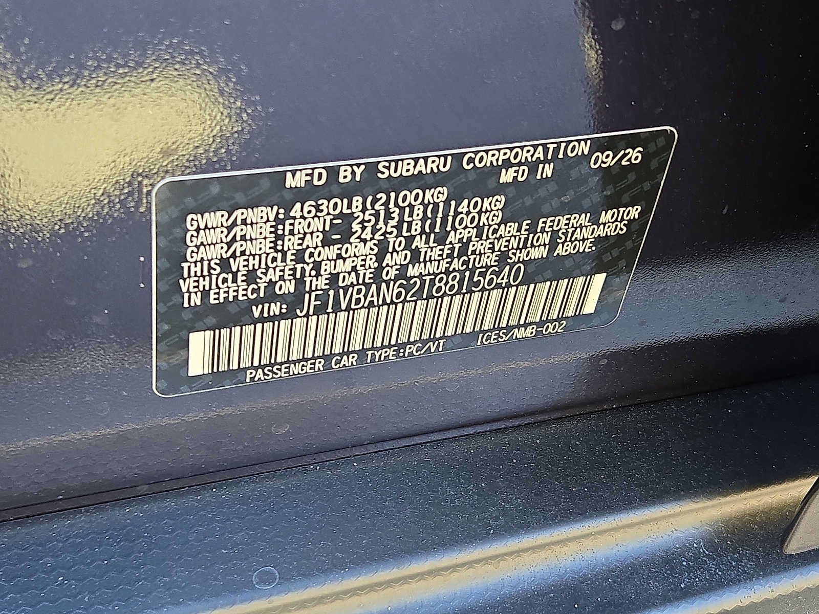 New 2026 Subaru WRX Limited AWD/4WD image 10
