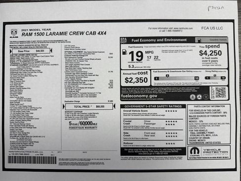 Used 2021 RAM 1500 Laramie w/ Sport Appearance Package AWD/4WD image 30