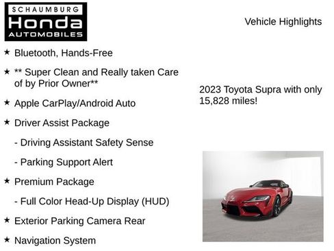 Used 2023 Toyota Supra Premium w/ Driver Assist Package RWD image 7