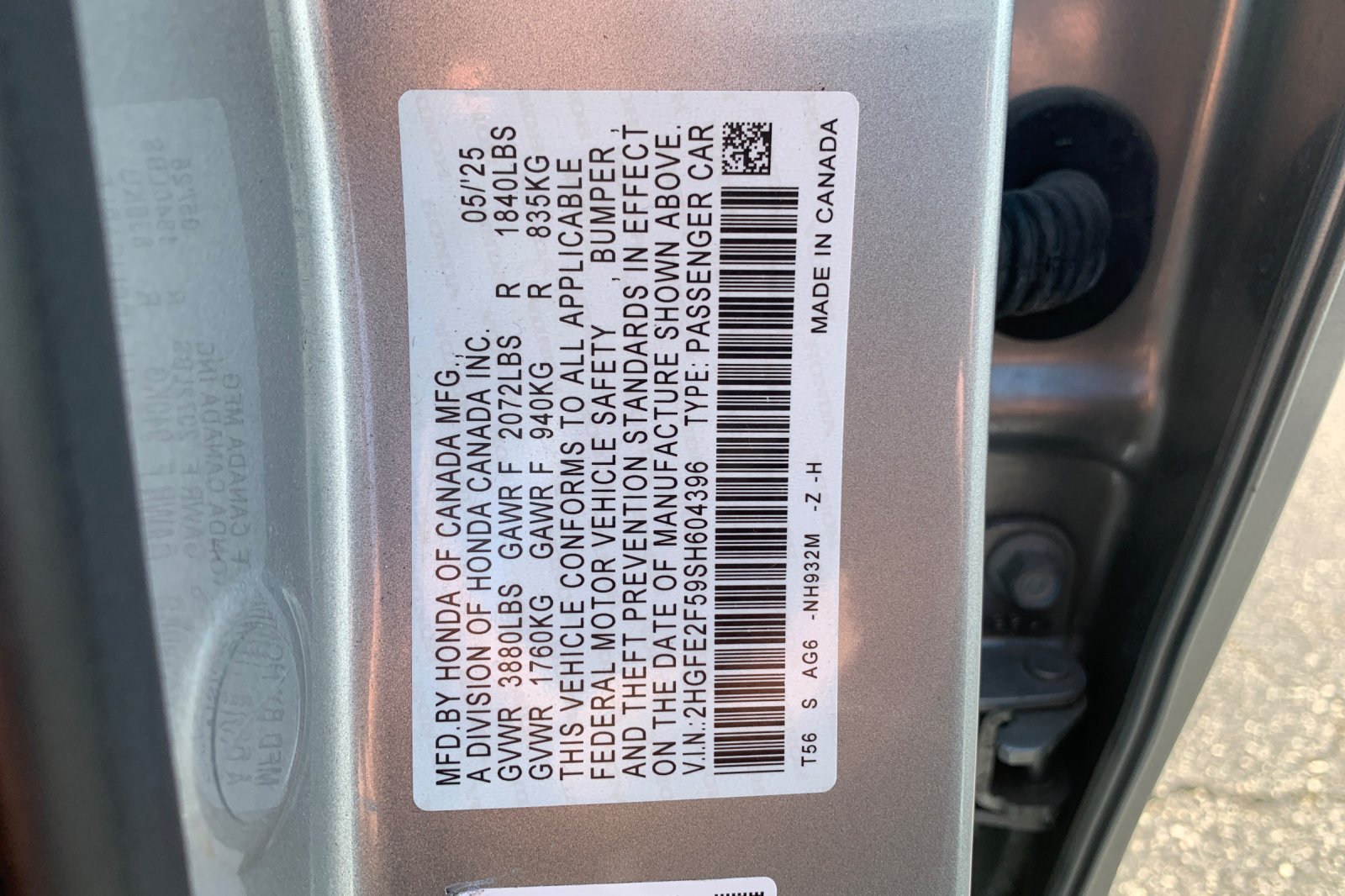 Certified 2025 Honda Civic Sport image 36