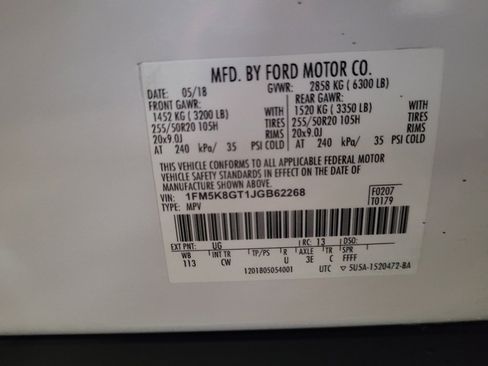 Used 2018 Ford Explorer Sport w/ Equipment Group 401A image 33