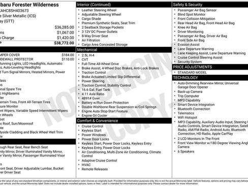 Certified 2025 Subaru Forester Wilderness AWD/4WD image 10